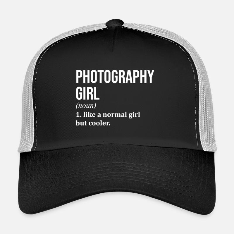 Fotografie - Trucker Cap - Schwarz/Steingrau