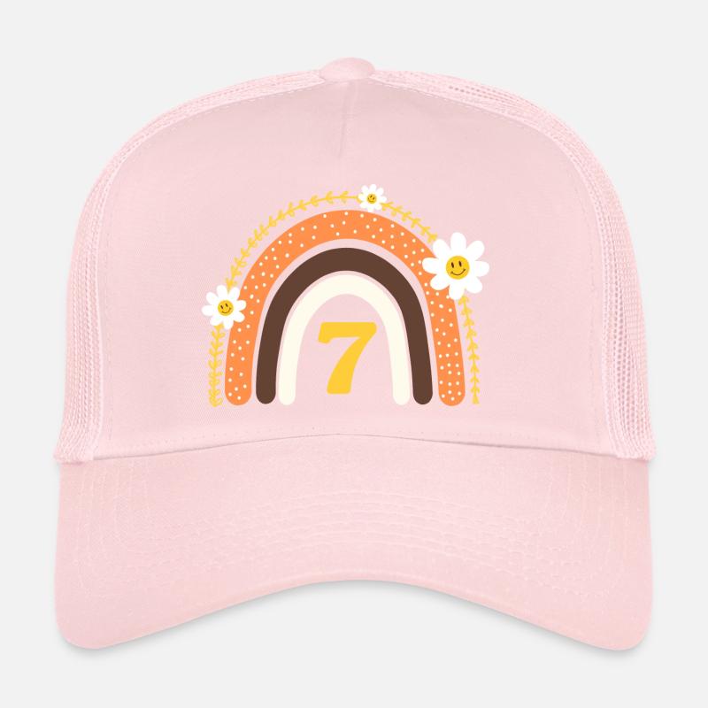 7e anniversaire rainbow jaune Casquette trucker 