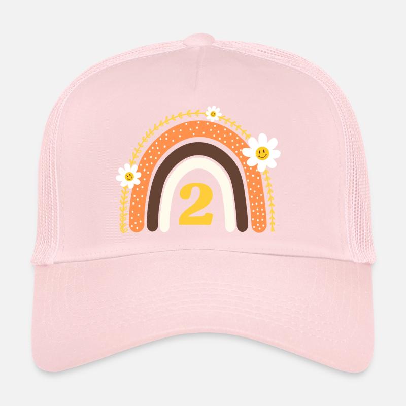 2e anniversaire rainbow jaune Casquette trucker 