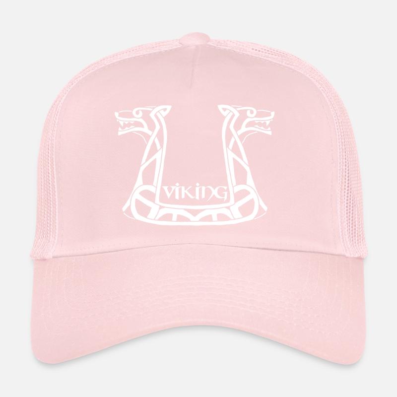 Weißer Wikinger-Drache Trucker Cap
