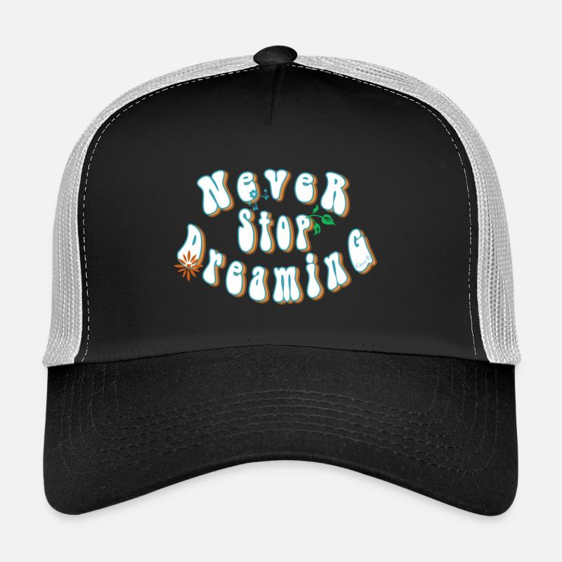 Never stop dreaming - Casquette trucker  - noir/gris pierre