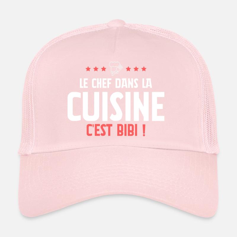 Le chef dans la cuisine c'est bibi ! - Tablier Casquette trucker 