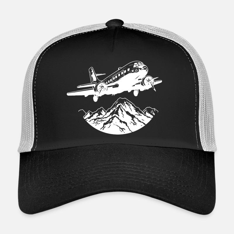 Flugzeug Zeichnung Trucker Cap
