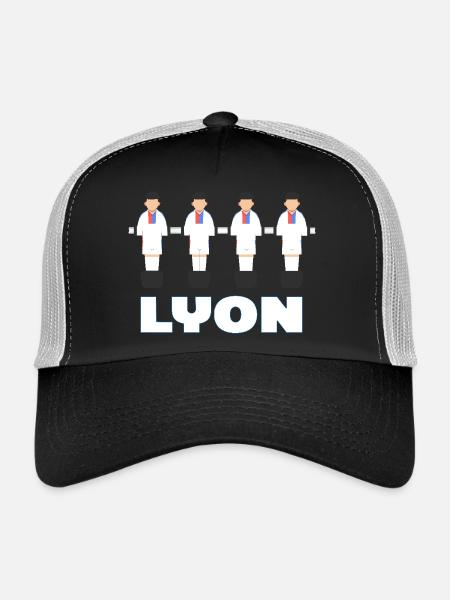 Lyon - Casquette trucker  - noir/gris pierre - Devant
