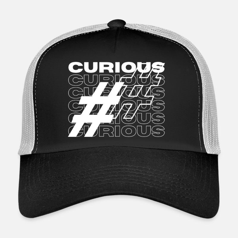 Typographie de hashtag curieuse Casquette trucker 