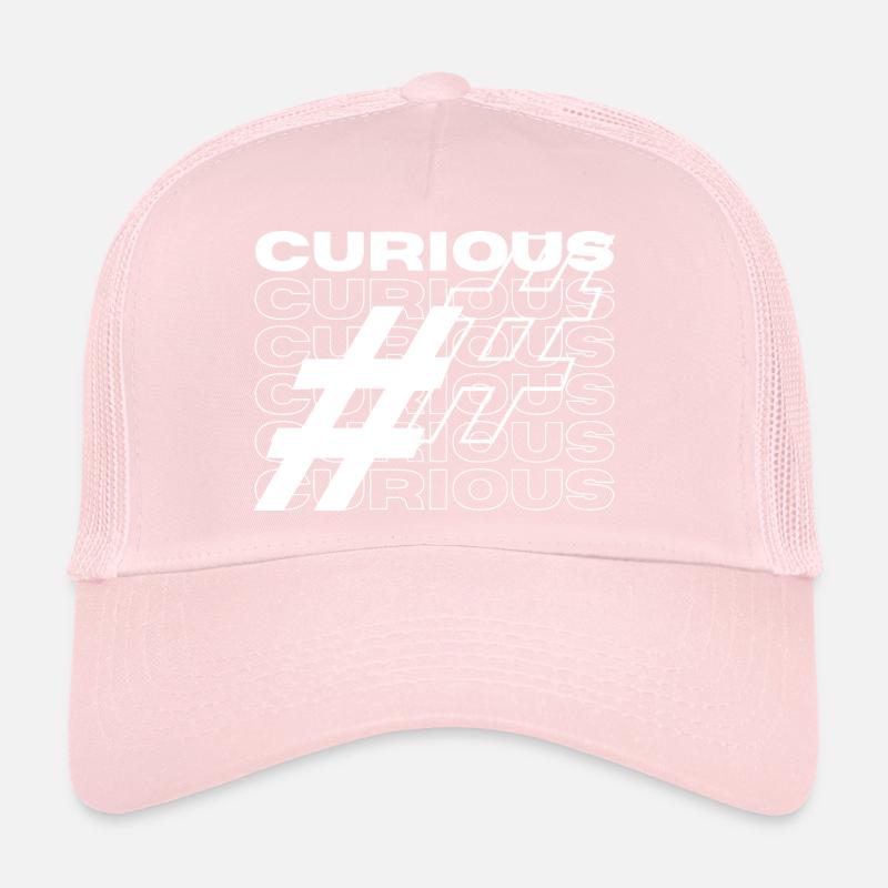 Typographie de hashtag curieuse Casquette trucker 