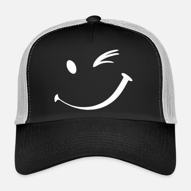 Zwinkerndes Gesicht, zwinkerndes Lächeln Trucker Cap