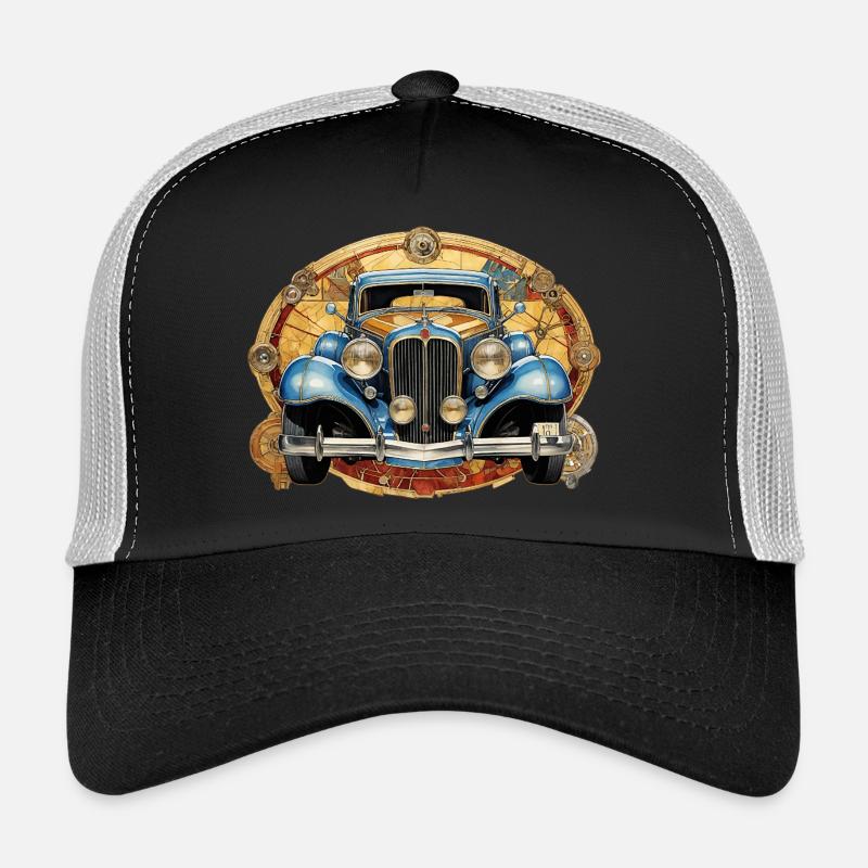 Oldtimer - Trucker Cap - Schwarz/Steingrau
