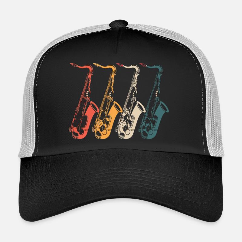 Sax saxophone saxophone - Casquette trucker  - noir/gris pierre
