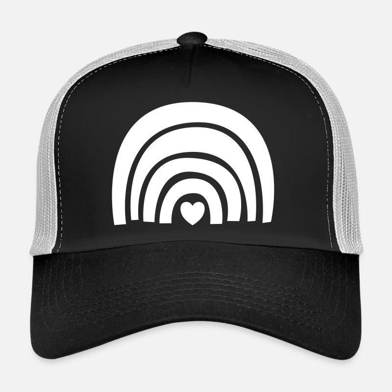 Regenbogen Rainbow - Trucker Cap - black/stone grey
