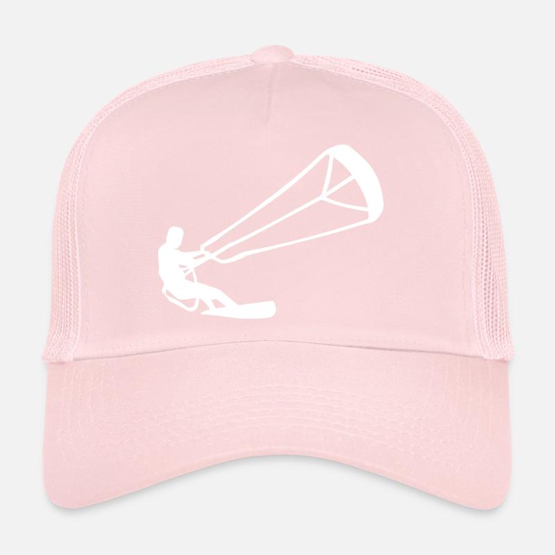 Silhouette minimaliste de kitesurfeur kite Casquette trucker 
