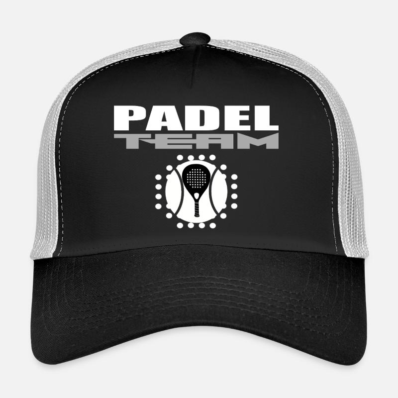 Padel Racket Design with Modern Style Trucker Cap
