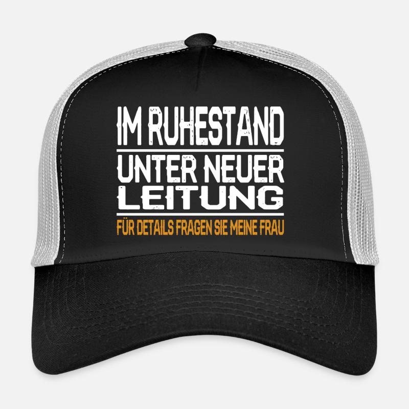 Retired – Under new management - Trucker Cap - black/stone grey