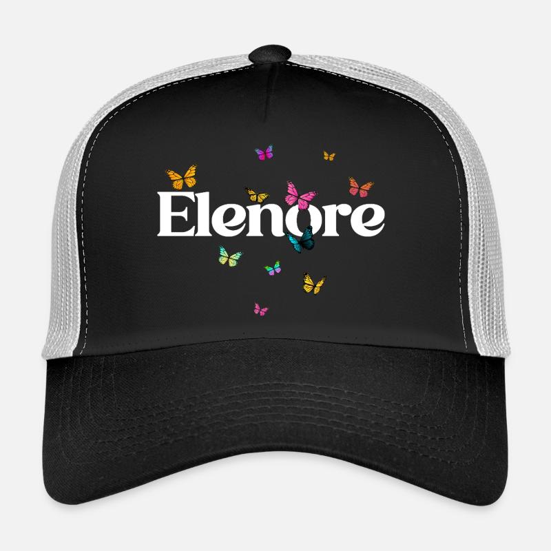 Schöner Mädchenname ELENORE mit Schmetterlingen  Trucker Cap