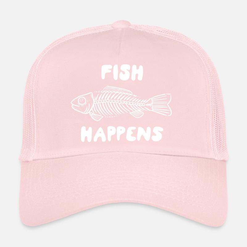 Fish Happens - Conception amusante de squelette de poisson Casquette trucker 