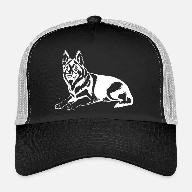 Schäferhund - Trucker Cap - Schwarz/Steingrau