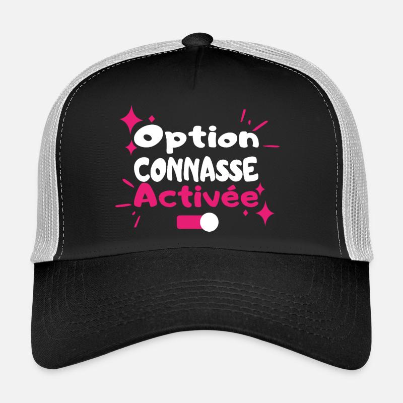Option Diva Activée - Casquette trucker  - noir/gris pierre
