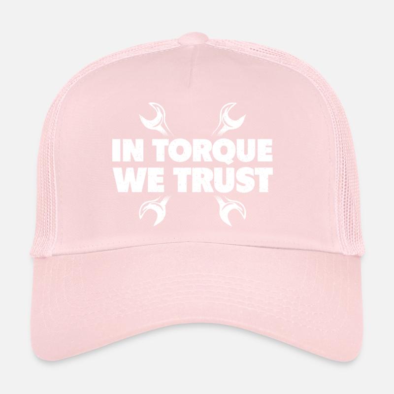 In Torque We Trust Racing Car Muscle Car  Trucker Cap