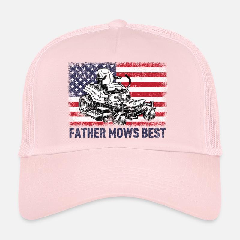 Father Mows Best Trucker Cap