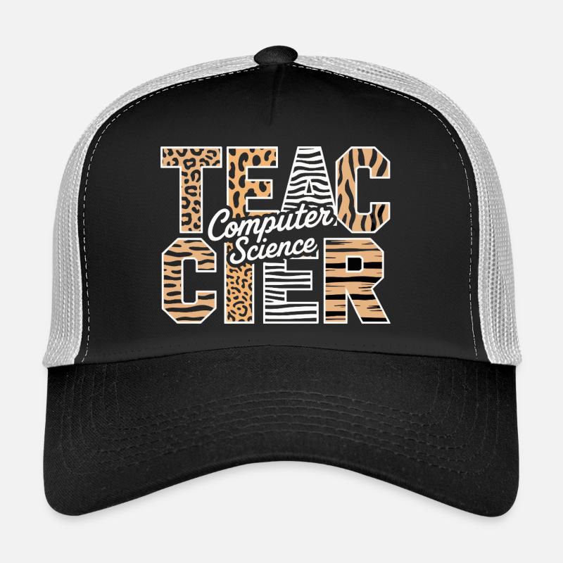 Computer Science Teacher Animal Pattern Style Trucker Cap