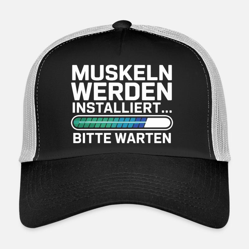  Muskeln Werden Installiert Bitte Warten Lustiger Trucker Cap
