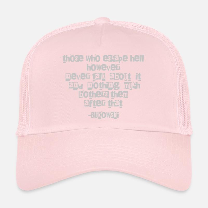 Typographie des citations usées de Bukowski Casquette trucker 