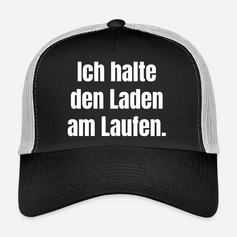 Ich halte den Laden am Laufen - Trucker Cap - Schwarz/Steingrau