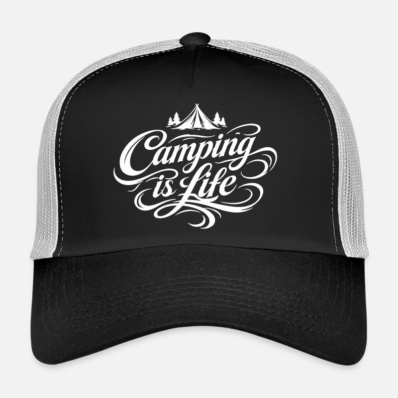 Dicton de la vie de camping Casquette trucker 