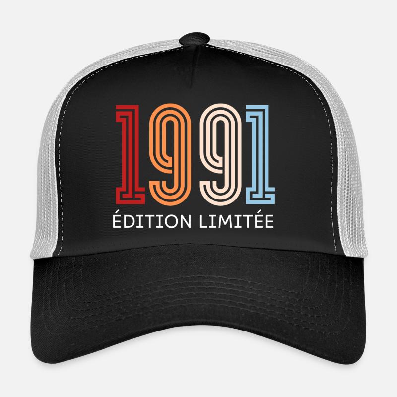 1991 édition limitée vintage - Casquette trucker - noir/gris pierre