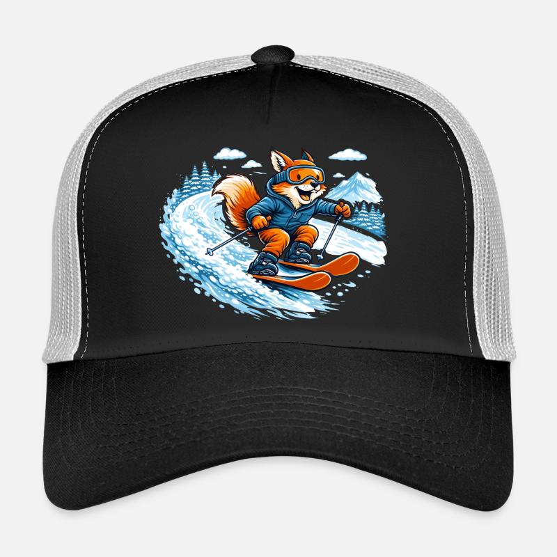 Lustiger Ski Fuchs – Comic Wintermotiv Trucker Cap