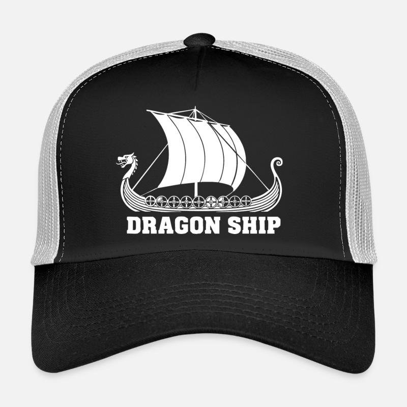 Drakkar Dragon Ship Viking Norse Ship Trucker Cap