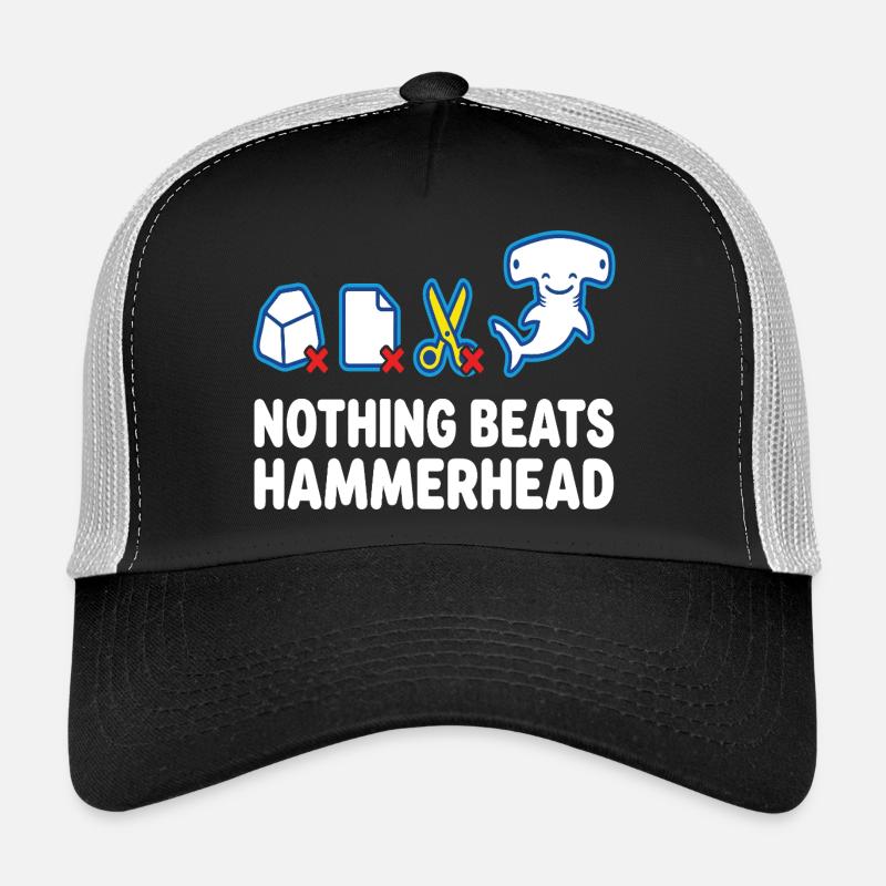 Nothing Beats Hammerhead Hammerhead Shark Motif Trucker Cap