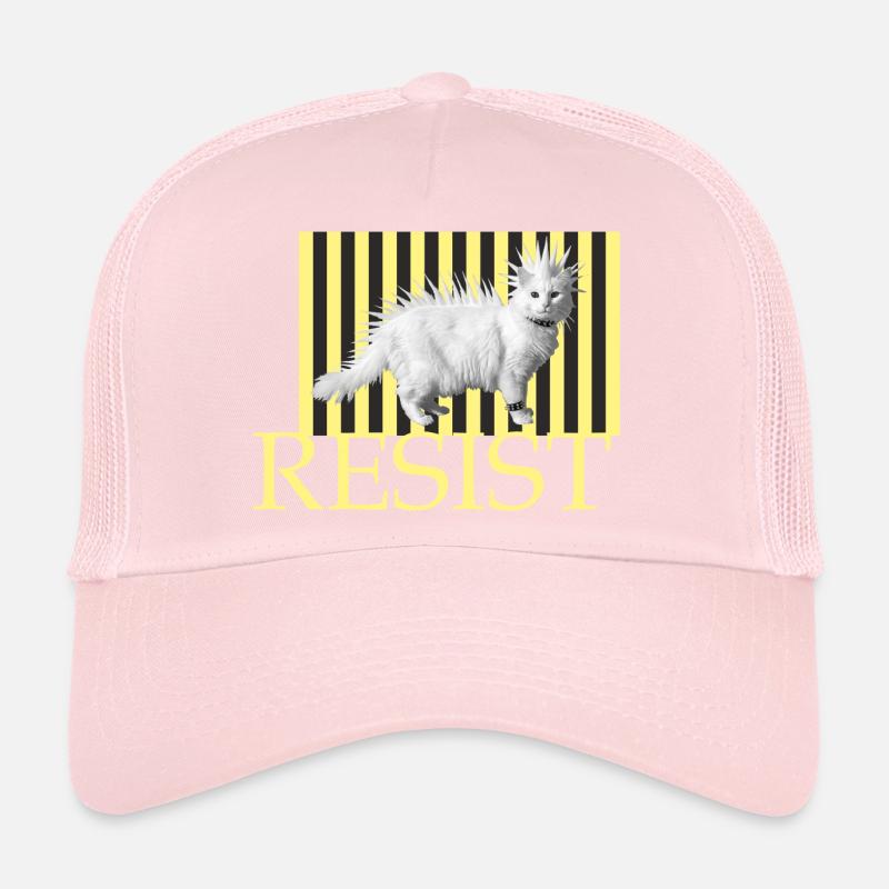 Résiste au chat coquin rayé Punk Chat drôle Casquette trucker 