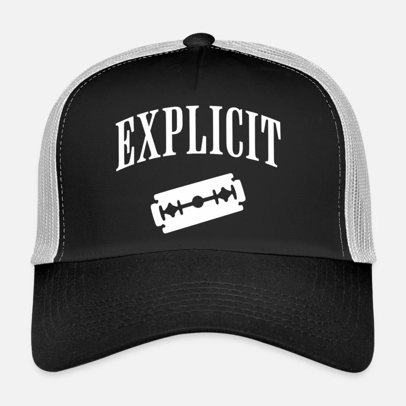 Explizites Rasierklingenmotiv Trucker Cap