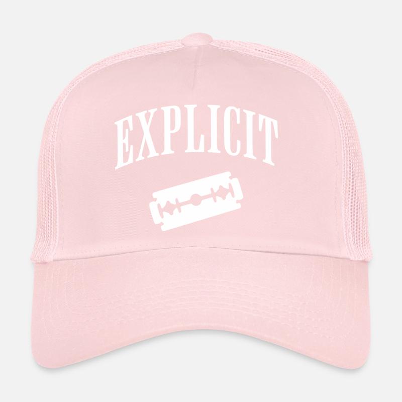 Explicit razor blade motif Trucker Cap