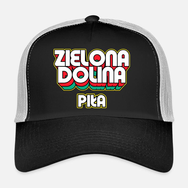 Zielona Dolina Piła. Nom du district rétro Casquette trucker 