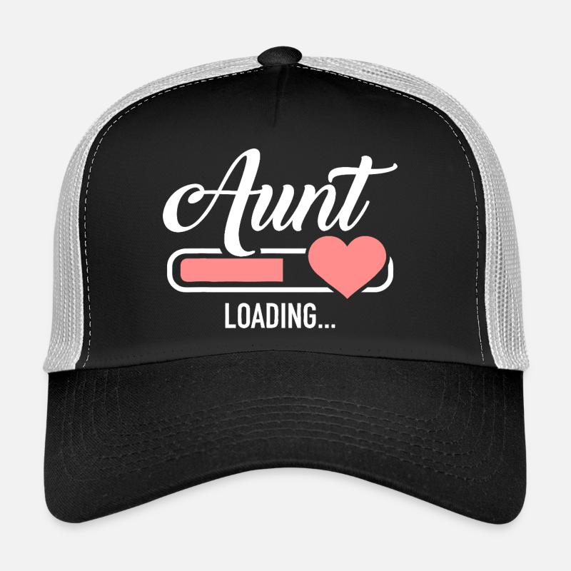 Aunt Loading Heart Graphic Trucker Cap