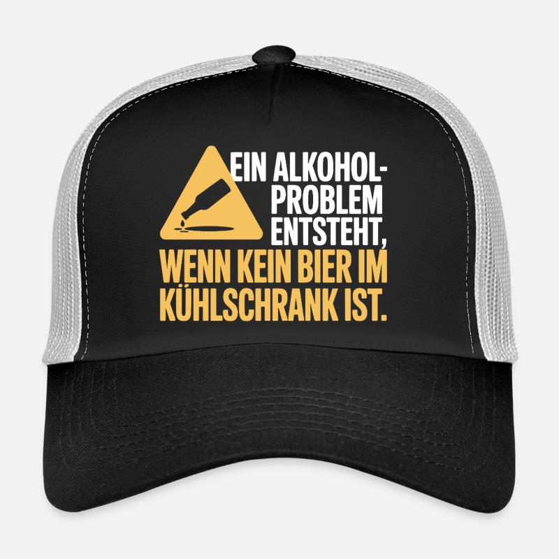Bier Spruch Alkohol Problem Männerabend JGA Herren Trucker Cap