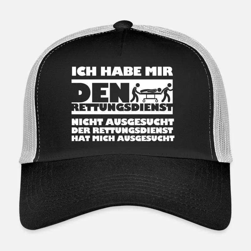 Rettungsdienst - Trucker Cap - Schwarz/Steingrau