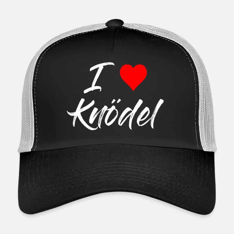 I love Knödel - Trucker Cap - Schwarz/Steingrau