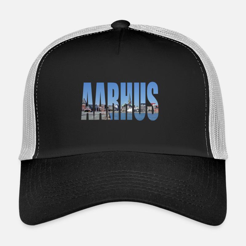AARHUS - Casquette trucker  - noir/gris pierre