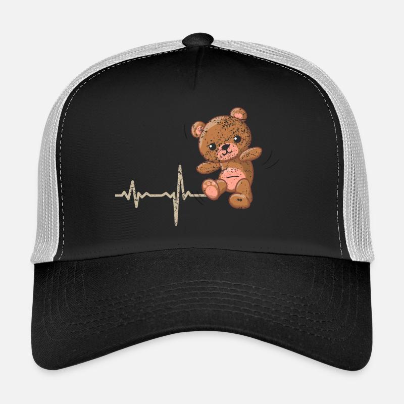 Geschenk Heartbeat Teddybär Knuddelbär Trucker Cap