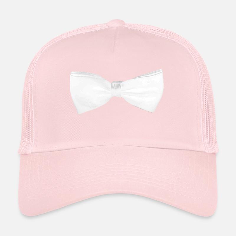 Faux Noeud Papillon blanc Casquette trucker 