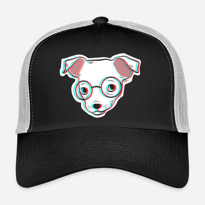 weise Hund - Trucker Cap - Schwarz/Steingrau
