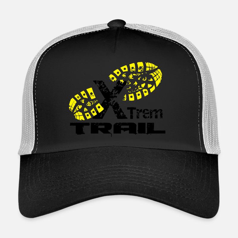 course a pied extreme - Casquette trucker  - noir/gris pierre