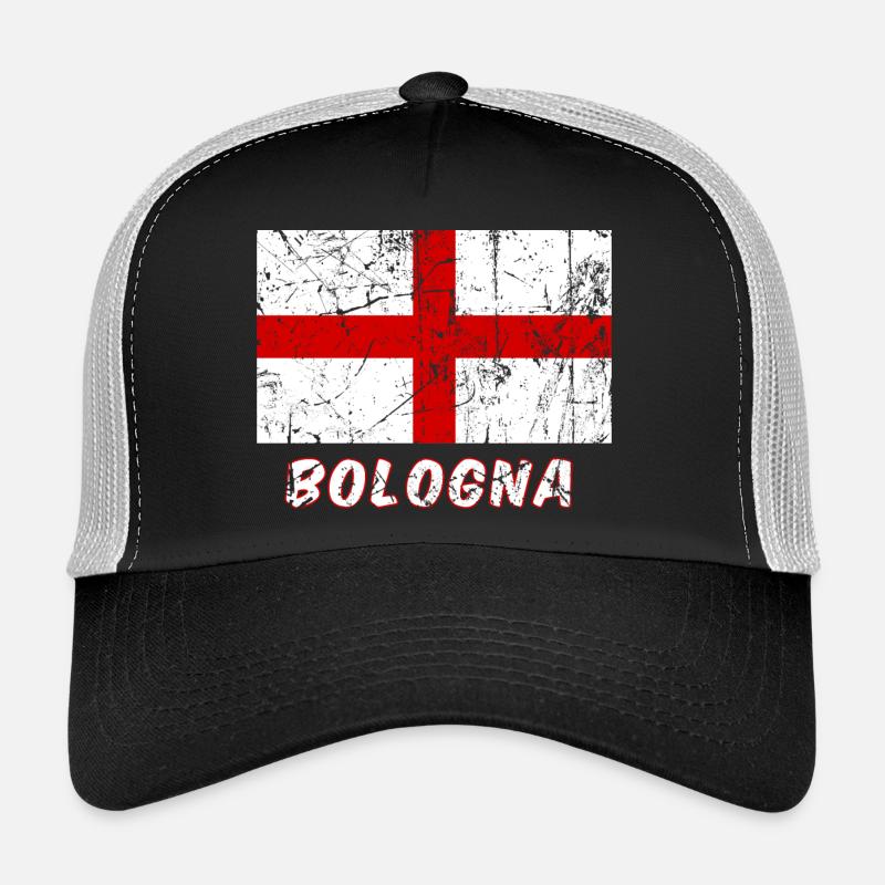 Drapeau Bologne Drapeau Fahne Drapeau drapeau Casquette trucker 