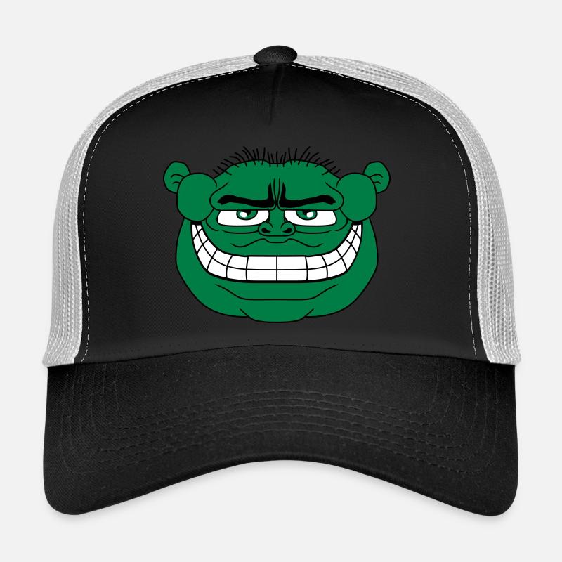 monster face funny ogre ork troll knom horror Trucker Cap