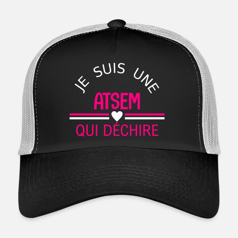 je suis une atsem qui déchire Casquette trucker 