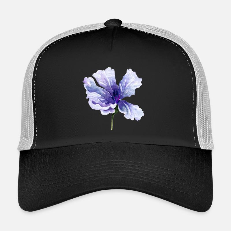 fleur - Casquette trucker  - noir/gris pierre