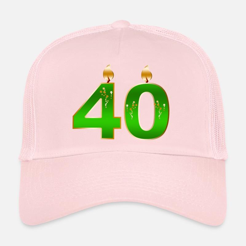 Smaragd Kerzen zum vierzigsten Geburtstag Trucker Cap